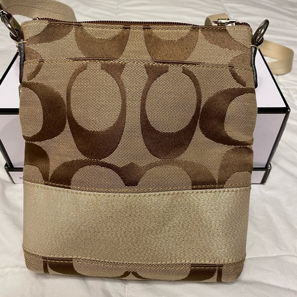 Coach Crossbody in Gold and Tan - Picture 5 of 8